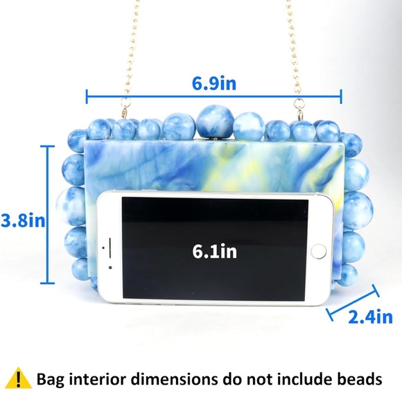 Acrylic White Pearl Clutch - Picture 10 of 10